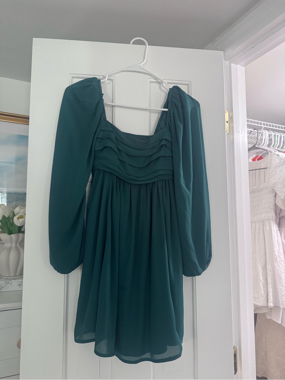 Abercrombie & Fitch Puff-Sleeve Mini Dress